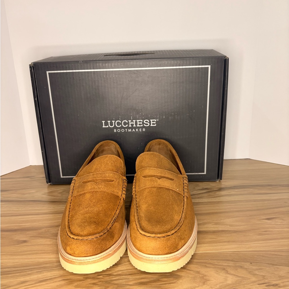 Lucchese CO COM Ridgeline Suede Penny Loafer – Vibram Sole